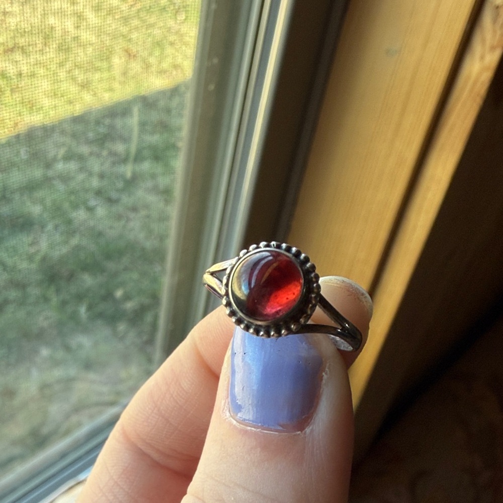 Red Sterling Ring - image 5